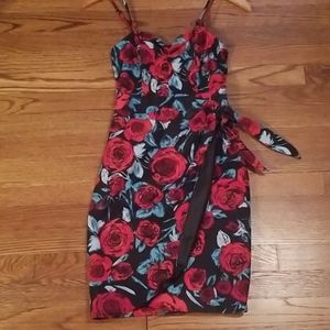 Rose printed dress